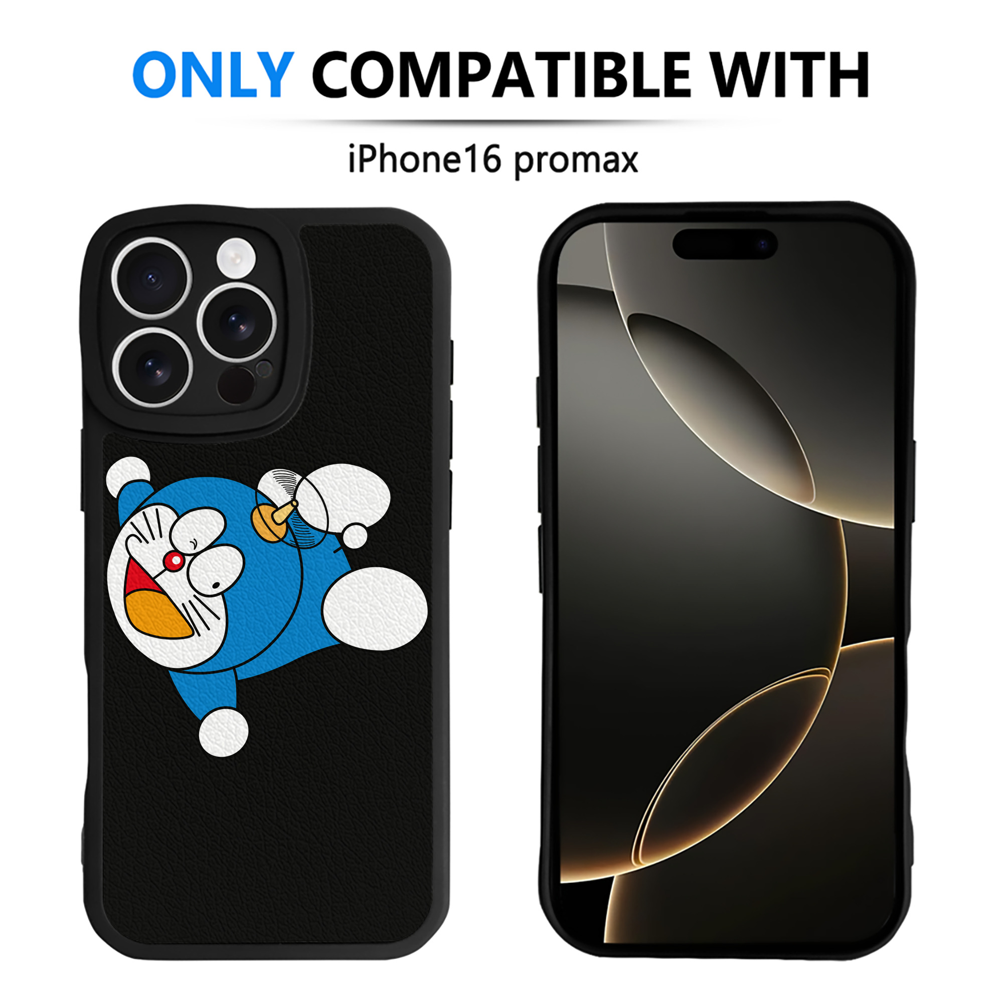 （画像用） ドラえもん Doraemon 【iPhone 16シリーズ対応】シリコンスマホケース（レザー調） 材質：シリコン